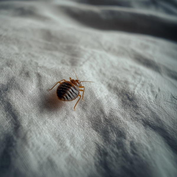 bedbug on a bed